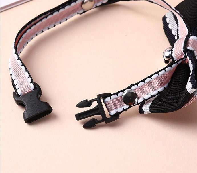 Cat Collar - Double Layer Bow Tie