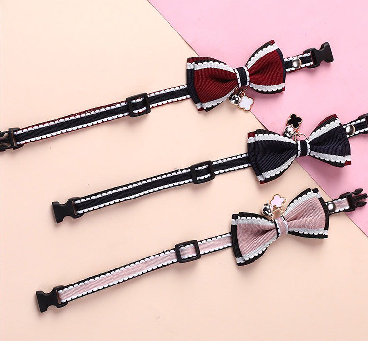 Cat Collar - Double Layer Bow Tie