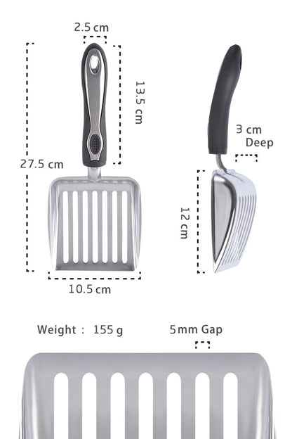 Stainless Steel Litter Scoop - cool-kitty-cat-litter